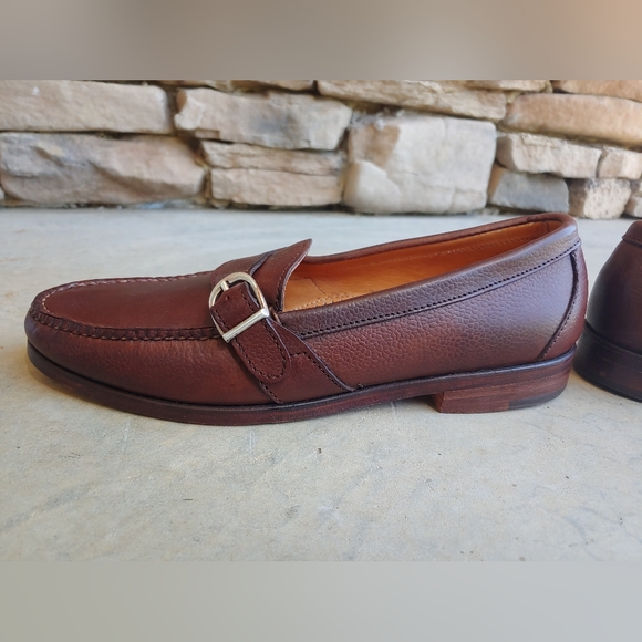 Vintage Paul Stuart Brown Leather Buckle Penny Loafers | Preppy, Formal - Picture 11 of 17
